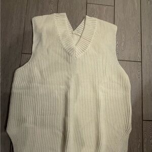 V-Neck Cream Sweater Vest